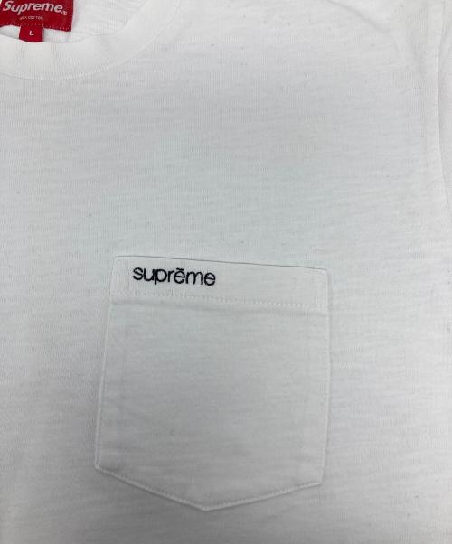 SUPREME（シュプリーム）SUPREME (シュプリーム) ポケットTシャツ ホワイト サイズ:Lの古着・服飾アイテム