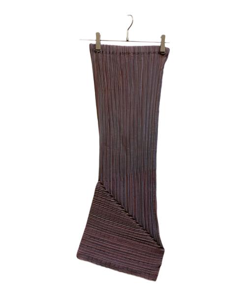 ISSEY MIYAKE（イッセイミヤケ）ISSEY MIYAKE (イッセイミヤケ) 変形プリーツスカート ブルー×ピンク サイズ:Sの古着・服飾アイテム