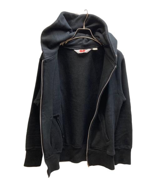 GOOD ENOUGH（グッドイナフ）GOOD ENOUGH (グッドイナフ) 初期 プリントジップパーカー ブラック サイズ:Ｍの古着・服飾アイテム