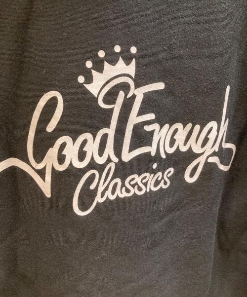 GOOD ENOUGH（グッドイナフ）GOOD ENOUGH (グッドイナフ) 初期 プリントジップパーカー ブラック サイズ:Ｍの古着・服飾アイテム