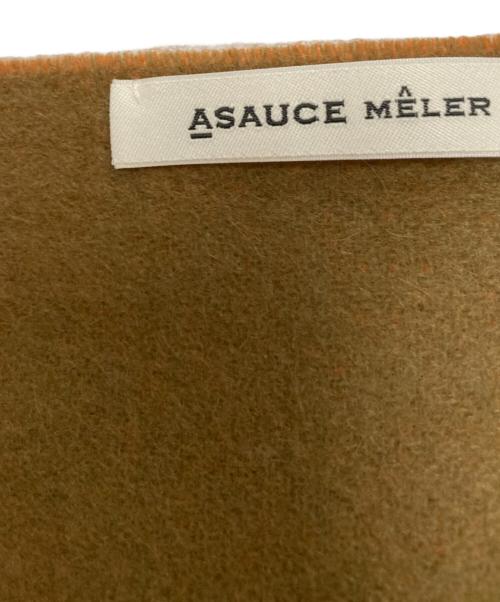 ASAUCE MELER（アソースメレ）ASAUCE MELER (アソースメレ) カシミヤマフラー オレンジの古着・服飾アイテム