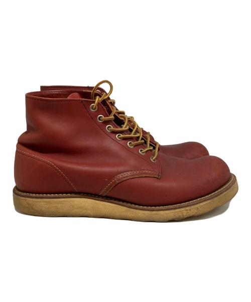 RED WING（レッドウィング）RED WING (レッドウィング) 白スクエア犬タグ 8166 6インチクラシックラウンドブーツ レッド サイズ:9 1/2Dの古着・服飾アイテム