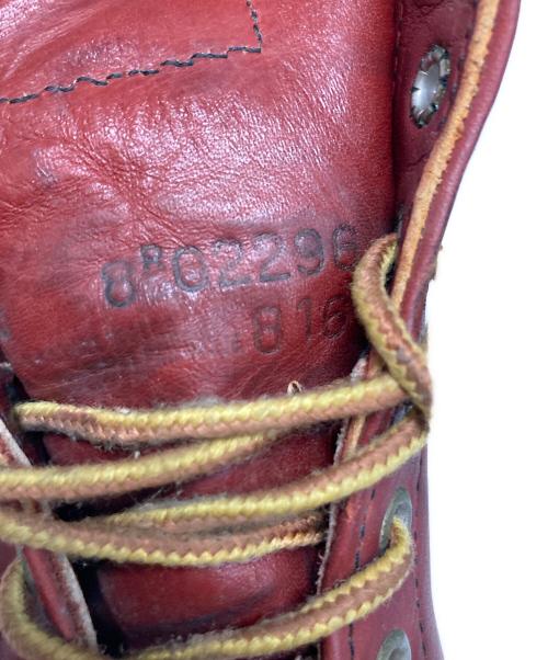 RED WING（レッドウィング）RED WING (レッドウィング) 白スクエア犬タグ 8166 6インチクラシックラウンドブーツ レッド サイズ:9 1/2Dの古着・服飾アイテム