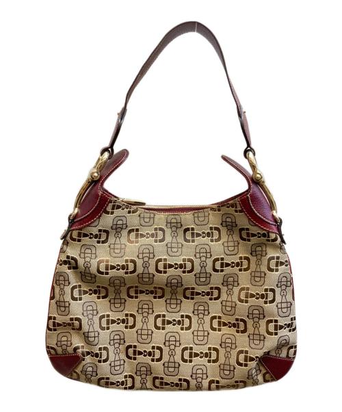 GUCCI（グッチ）GUCCI (グッチ) グッチシマ ホースビット柄キャンバスワンショルダーバッグの古着・服飾アイテム