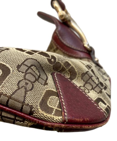 GUCCI（グッチ）GUCCI (グッチ) グッチシマ ホースビット柄キャンバスワンショルダーバッグの古着・服飾アイテム