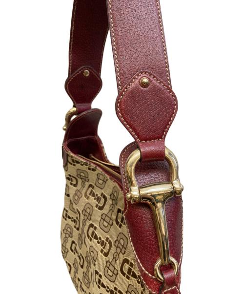 GUCCI（グッチ）GUCCI (グッチ) グッチシマ ホースビット柄キャンバスワンショルダーバッグの古着・服飾アイテム
