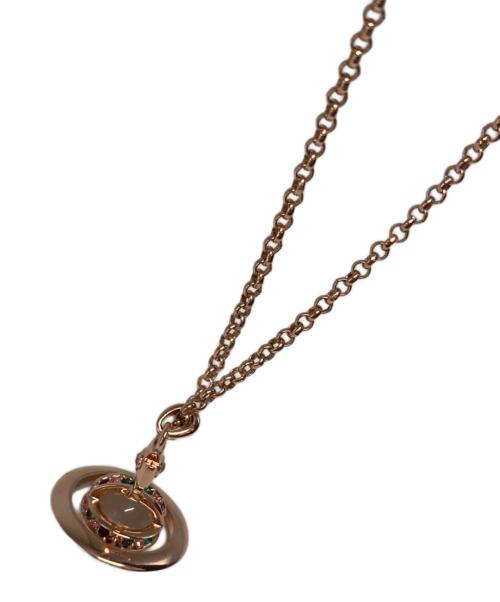 Vivienne Westwood（ヴィヴィアンウエストウッド）Vivienne Westwood (ヴィヴィアンウエストウッド) オーブネックレス ピンクの古着・服飾アイテム