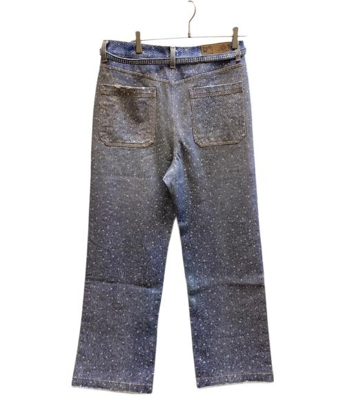 BIRTH OF ROYAL CHILD（バース オブ ロイヤル チャイルド）BIRTH OF ROYAL CHILD (バース オブ ロイヤル チャイルド) 3D Printed Washed Swarovski Diamond Jean ブルー サイズ:Lの古着・服飾アイテム
