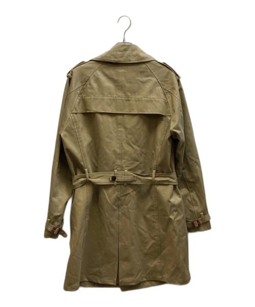 SEVESKIG（セヴシグ）SEVESKIG (セヴシグ) PVC加工BONDING TRENCH COAT / JK-SV-LA-1014 ブラウン サイズ:Mの古着・服飾アイテム