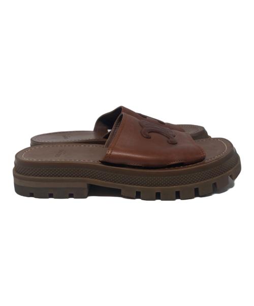 CELINE（セリーヌ）CELINE (セリーヌ) トリオンスライドサンダル ベージュ サイズ:36の古着・服飾アイテム