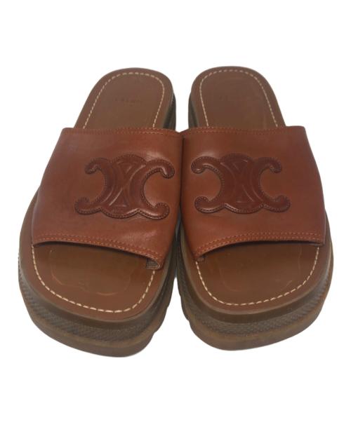 CELINE（セリーヌ）CELINE (セリーヌ) トリオンスライドサンダル ベージュ サイズ:36の古着・服飾アイテム