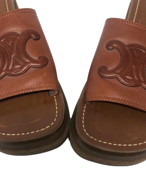 CELINE（セリーヌ）CELINE (セリーヌ) トリオンスライドサンダル ベージュ サイズ:36の古着・服飾アイテム