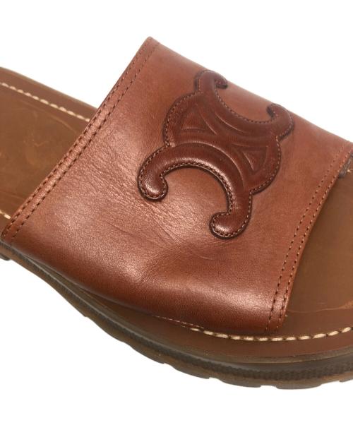 CELINE（セリーヌ）CELINE (セリーヌ) トリオンスライドサンダル ベージュ サイズ:36の古着・服飾アイテム