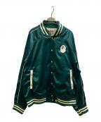 A BATHING APEア ベイシング エイプ）の古着「ナイロンヴァーシティジャケット」｜グリーン