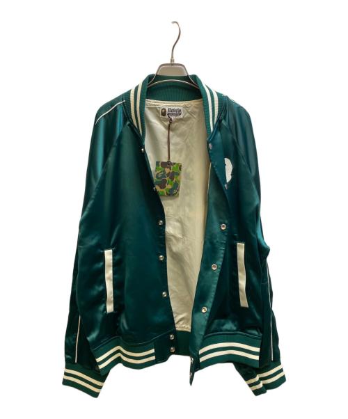 A BATHING APE（ア ベイシング エイプ）A BATHING APE (ア ベイシング エイプ) ナイロンヴァーシティジャケット グリーン サイズ:XL 未使用品の古着・服飾アイテム