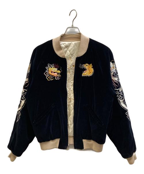 PINK DRAGON（ピンクドラゴン）PINK DRAGON (ピンクドラゴン) ベロアリバーシブルスカジャン ブラック サイズ:-の古着・服飾アイテム