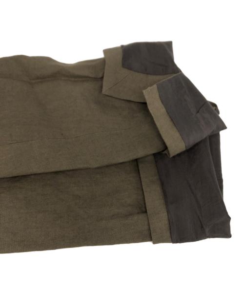 EVERYDAY I LIKE.（エヴリデイ アイ ライク）EVERYDAY I LIKE. (エヴリデイ アイ ライク) Linen Essential ジャケット オリーブ サイズ:36の古着・服飾アイテム