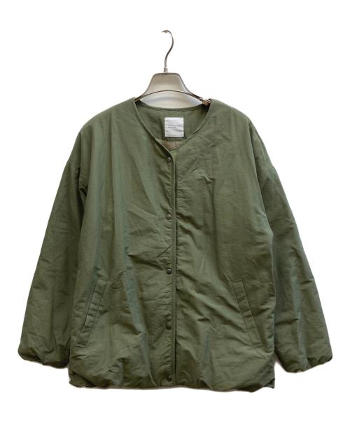 kurashi&trips publishing（クラシアンドトリップス パブリッシング）kurashi&trips publishing (クラシアンドトリップス パブリッシング) 裏フリースノーカラージャケット オリーブ サイズ:-の古着・服飾アイテム