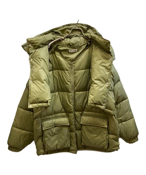 SOFTHYPHEN（ソフトハイフン）SOFTHYPHEN (ソフトハイフン) LAYER FRONT PUFFER JACKET グリーン サイズ:02-04の古着・服飾アイテム