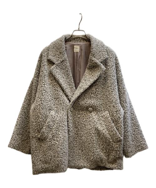 nairo（ナイロ）nairo (ナイロ) ブークレボリュームショートコート グレー サイズ:FREEの古着・服飾アイテム