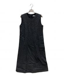 ROBE DE CHAMBRE COMME DES GARCONS（ローブドシャンブル コムデギャルソン）の古着「ウールノースリーブワンピース」｜グレー