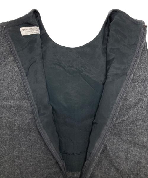 ROBE DE CHAMBRE COMME DES GARCONS（ローブドシャンブル コムデギャルソン）ROBE DE CHAMBRE COMME DES GARCONS (ローブドシャンブル コムデギャルソン) ウールノースリーブワンピース グレー サイズ:-の古着・服飾アイテム