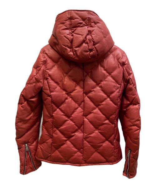 ISAMU KATAYAMA BACKLASH（イサムカタヤマ・バックラッシュ）ISAMU KATAYAMA BACKLASH (イサムカタヤマ・バックラッシュ) カンガルーレザーダウンジャケット レッド サイズ:1の古着・服飾アイテム