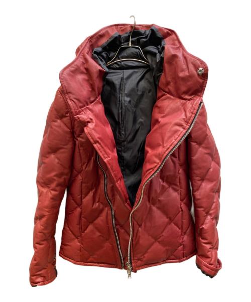 ISAMU KATAYAMA BACKLASH（イサムカタヤマ・バックラッシュ）ISAMU KATAYAMA BACKLASH (イサムカタヤマ・バックラッシュ) カンガルーレザーダウンジャケット レッド サイズ:1の古着・服飾アイテム