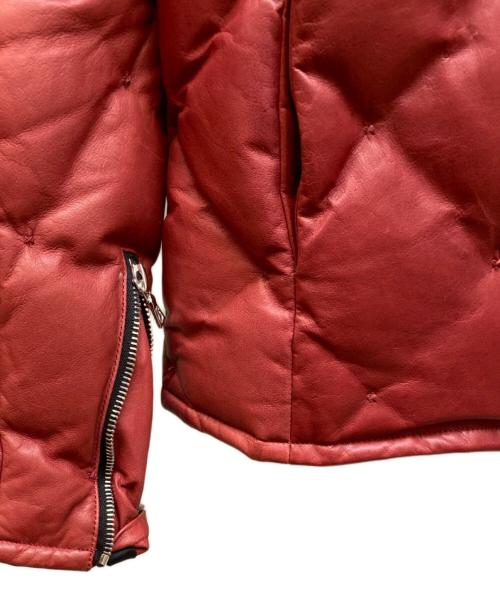 ISAMU KATAYAMA BACKLASH（イサムカタヤマ・バックラッシュ）ISAMU KATAYAMA BACKLASH (イサムカタヤマ・バックラッシュ) カンガルーレザーダウンジャケット レッド サイズ:1の古着・服飾アイテム