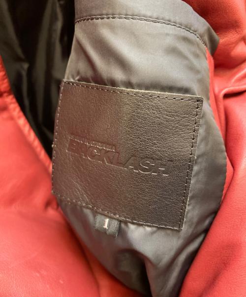 ISAMU KATAYAMA BACKLASH（イサムカタヤマ・バックラッシュ）ISAMU KATAYAMA BACKLASH (イサムカタヤマ・バックラッシュ) カンガルーレザーダウンジャケット レッド サイズ:1の古着・服飾アイテム