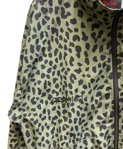 GRAMICCI（グラミチ）GRAMICCI (グラミチ) WACKO MARIA (ワコマリア) レオパードトラックジャケット ブラック×グリーン サイズ:ASIA Lの古着・服飾アイテム