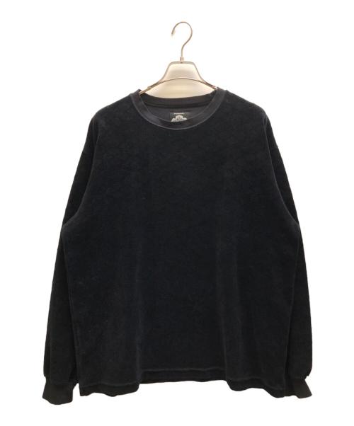 BUDSPOOL（バッズプール）BUDSPOOL (バッズプール) GAKKIN (ガッキン) 花罰家紋 VELOUR L/S TEE ブラック サイズ:XLの古着・服飾アイテム