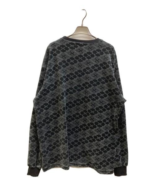 BUDSPOOL（バッズプール）BUDSPOOL (バッズプール) GAKKIN (ガッキン) 花罰家紋 VELOUR L/S TEE ブラック×グリーン サイズ:XLの古着・服飾アイテム