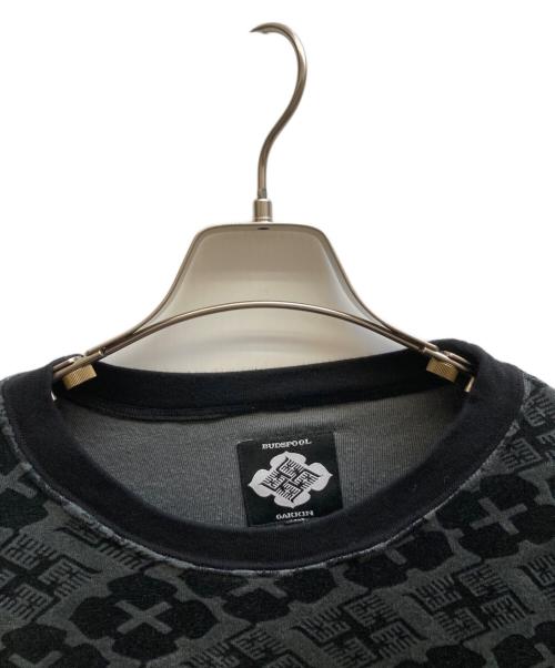 BUDSPOOL（バッズプール）BUDSPOOL (バッズプール) GAKKIN (ガッキン) 花罰家紋 VELOUR L/S TEE ブラック×グリーン サイズ:XLの古着・服飾アイテム