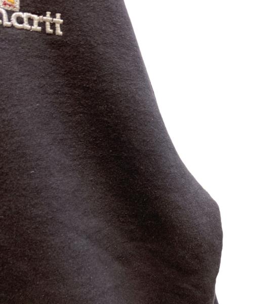 CarHartt（カーハート）CarHartt (カーハート) ロゴ刺繍 クルーネックスウェット ブラック サイズ:LARGEの古着・服飾アイテム