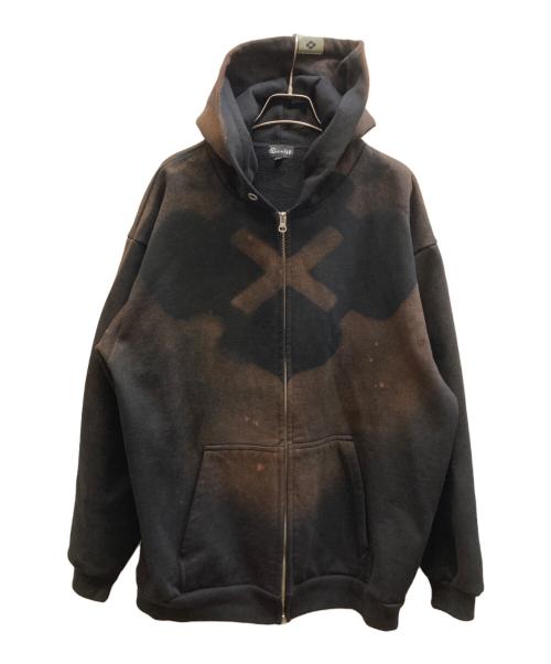 Gakkin（ガッキン）GAKKIN (ガッキン) DIED HANABATSU ZIP HOODIE ブラック サイズ:XLの古着・服飾アイテム