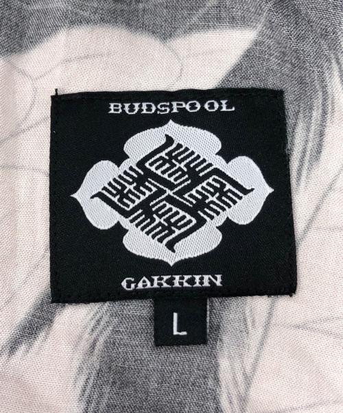 Gakkin（ガッキン）Gakkin (ガッキン) BUDSPOOL (バッズプール) 赤目鶴 HAWAIIAN SHORTS ブラック×ピンク サイズ:Lの古着・服飾アイテム