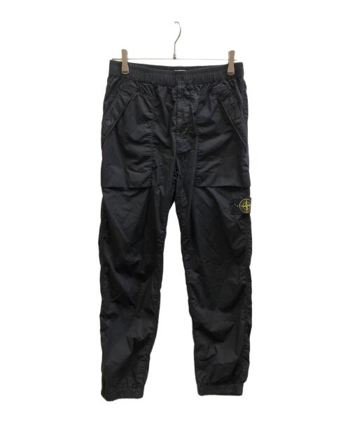 STONE ISLAND（ストーンアイランド）STONE ISLAND (ストーンアイランド) STRETCH COTTON TELA PARACADUTE GARMENT DYED イージーパンツ ブラック サイズ:W 31の古着・服飾アイテム