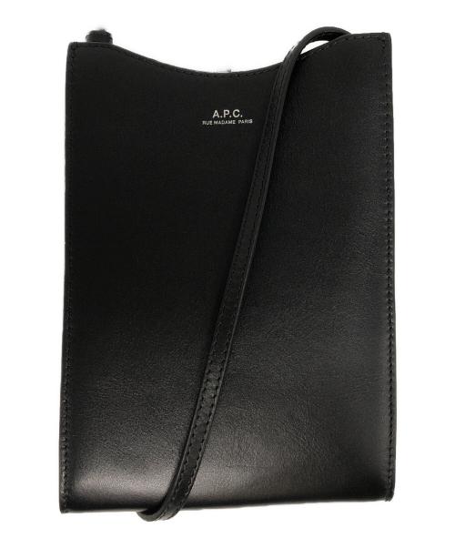 A.P.C.（アーペーセー）A.P.C. (アーペーセー) レザーネックポーチ ブラックの古着・服飾アイテム