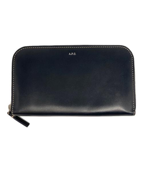 A.P.C.（アーペーセー）A.P.C. (アーペーセー) ラウンドジップ長財布 ブラックの古着・服飾アイテム