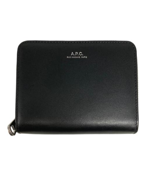 A.P.C.（アーペーセー）A.P.C. (アーペーセー) ラウンドファスナー WALLET ブラックの古着・服飾アイテム