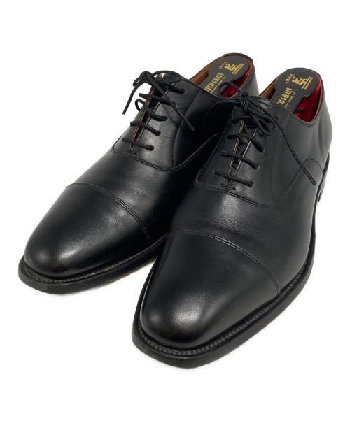 SCOTCH GRAIN（スコッチグレイン）SCOTCH GRAIN (スコッチグレイン) ストレートチップシューズ ブラック サイズ:25cmの古着・服飾アイテム