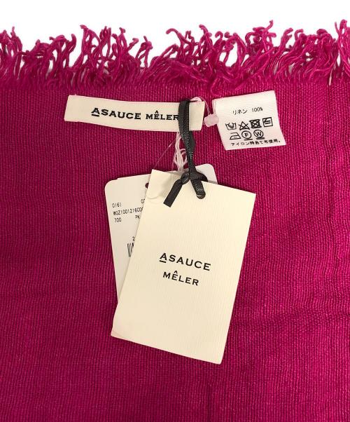 ASAUCE MELER（アソースメレ）ASAUCE MELER (アソースメレ) 大判ストール ショッキングピンクの古着・服飾アイテム