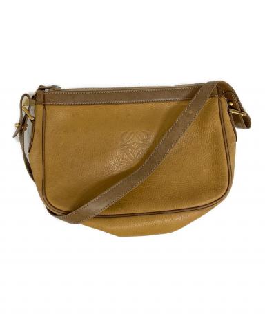 LOEWE ベージュ ヴィンテージショルダーバッグ 中古・古着通販】LOEWE (ロエベ) アナグラムオールドショルダーバッグ