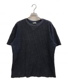 Christian Dior（クリスチャン ディオール）の古着「オブリークジャガードパイルTシャツ/113J692A0614」｜ネイビー