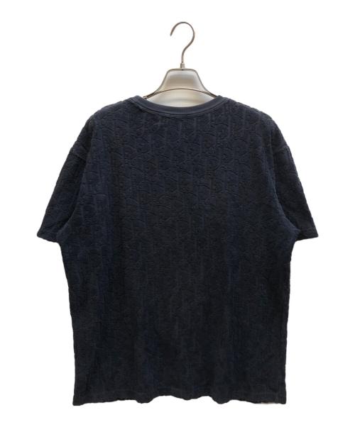 Christian Dior（クリスチャン ディオール）Christian Dior (クリスチャン ディオール) オブリークジャガードパイルTシャツ/113J692A0614 ネイビー サイズ:Sの古着・服飾アイテム