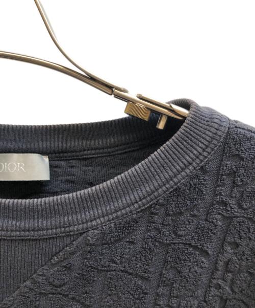 Christian Dior（クリスチャン ディオール）Christian Dior (クリスチャン ディオール) オブリークジャガードパイルTシャツ/113J692A0614 ネイビー サイズ:Sの古着・服飾アイテム