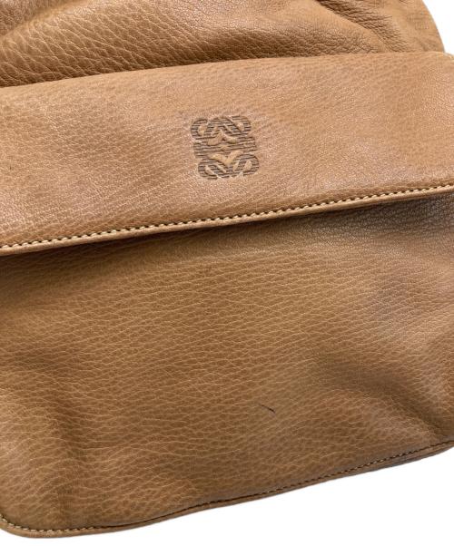 LOEWE（ロエベ）LOEWE (ロエベ) レザー巾着ヴィンテージショルダーバッグ ブラウンの古着・服飾アイテム
