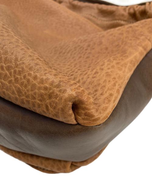 LOEWE（ロエベ）LOEWE (ロエベ) レザー巾着ヴィンテージショルダーバッグ ブラウンの古着・服飾アイテム