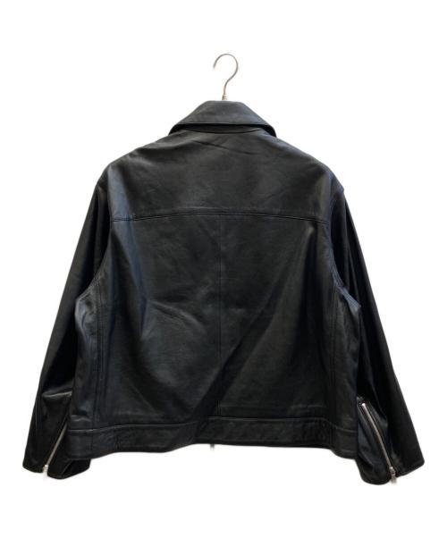 MAISON SPECIAL（メゾンスペシャル）MAISON SPECIAL (メゾンスペシャル) Sheep Leather Prime-Over Single Rider ブラック サイズ:1の古着・服飾アイテム